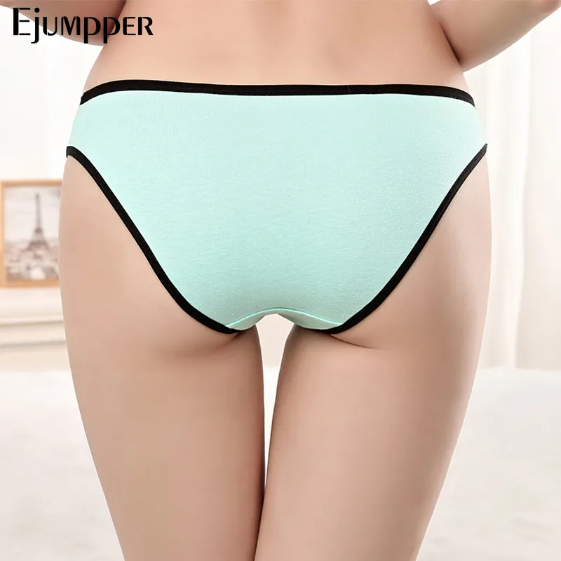 EJUMPPER /Pack Women Underwear Cotton Sexy Panties Cute Solid Low