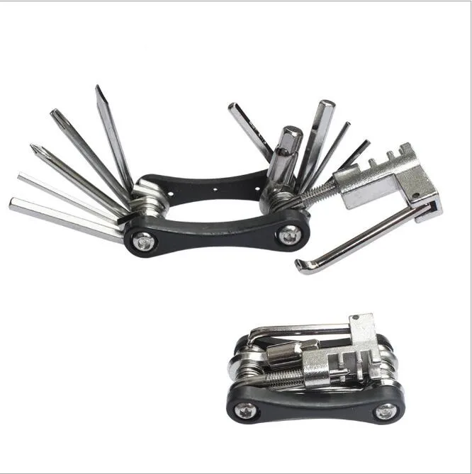 Cykel Multi Tools 11in1 Cykel Reparation Set Bike Repair Tool Kit Skiftnyckel Skruvmejsel Kedja Kolstål Bike Multifunktionsverktyg