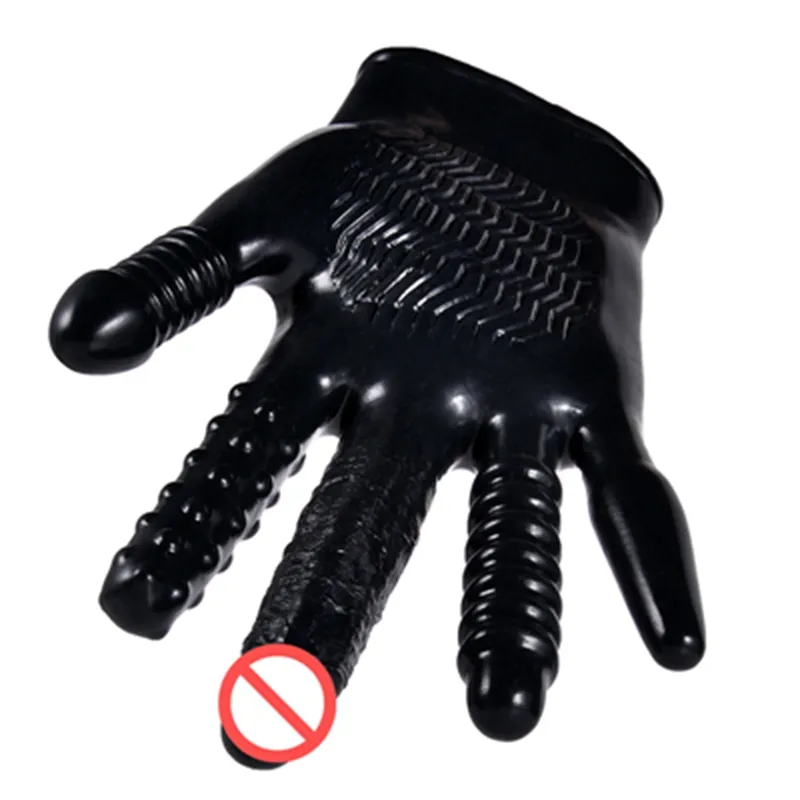 Vibrating Gloves Erotic Massage Sex Toy with Dildo Anal Plug Shape Soft PVC  Material for Couples from Dhgate Adult Toys