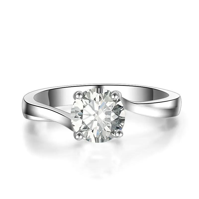 Wholesale New US GIA Certificate Fashion Jewelry for Women Stunning Square Cut Austrian Crystal Engagement Party Rings