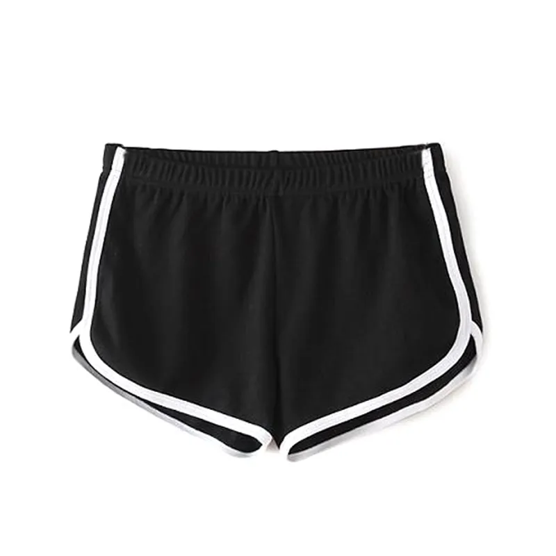 Kvinnor yoga shorts byxor sexiga kvinnor fitness sport shorts elastisk midja springande gym yoga andas bomull kort byxa