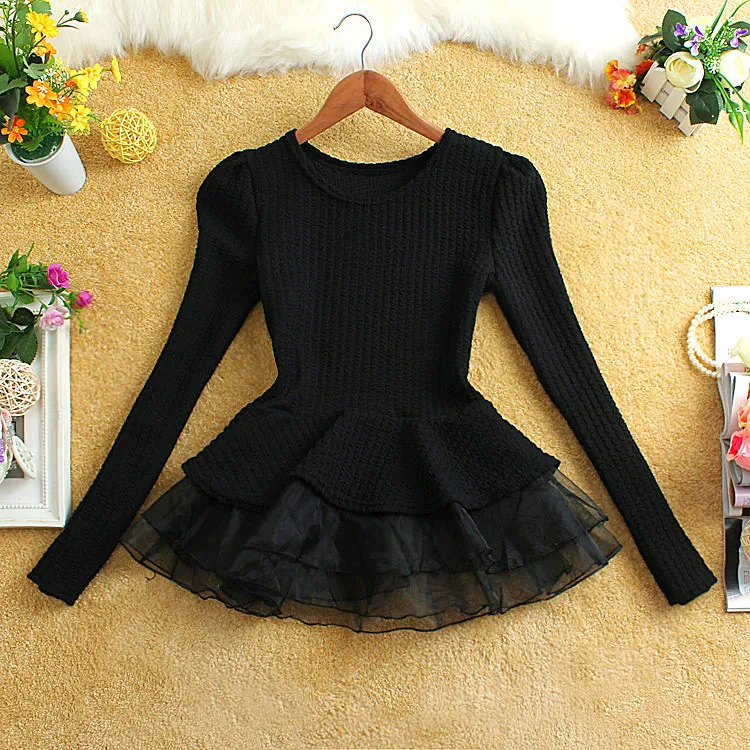 Wholesale women girl knit sweater dress lady girls knitted sweater gauze tutu dress female girl's fashion sweaters dresses tulle S18100902