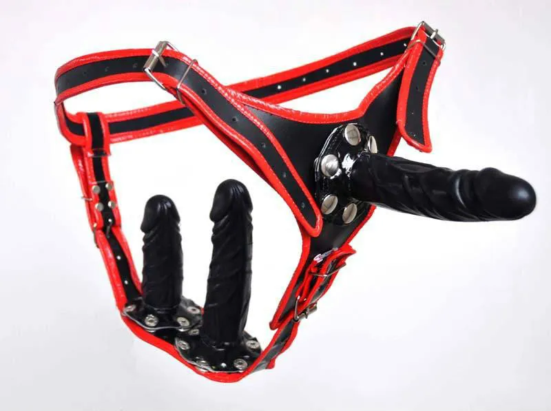 Dildo Dongs Cintura di castità femminile con 4 plug anale stile e pantaloni in morbida pelle pvc Dildo Prodotto sessuale per donne Gay SM BDSM Sex Toys