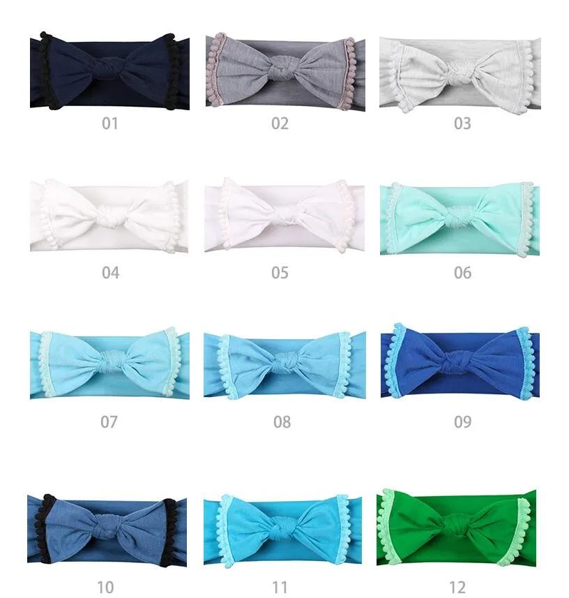 Cute Baby photo props accessories knit flower headbands infant grils bowknot hairbands trimmed knot hair bands elastic headband headdress