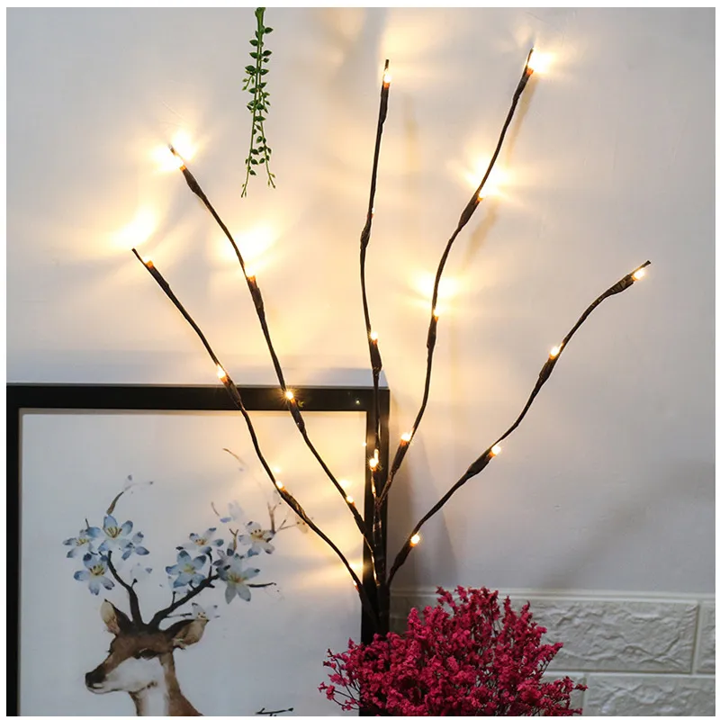 LED Strings Wilgentak Lamp Bloemen Lichten 20 Lampen Thuis Kerstfeest Tuin Decor Boom String Verjaardagscadeau geschenken