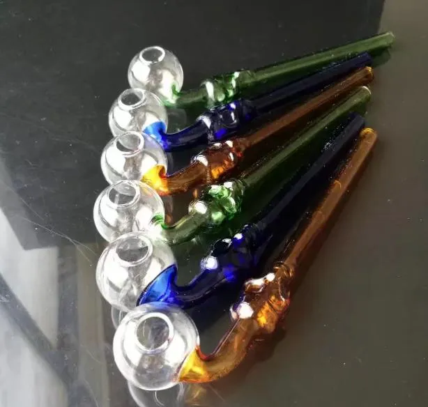 Pipes à fumer Pot à bulles de flexion d'os de paturon de couleur Vente en gros de narguilé en verre, raccords de conduite d'eau en verre