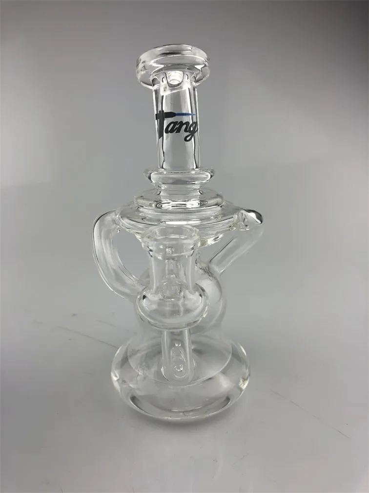 Nieuwe dubbele uptake recycler glazen bong accepteren gepersonaliseerde custom 14mm glazen booreilanden gratis verzending gebrandschilderd glas