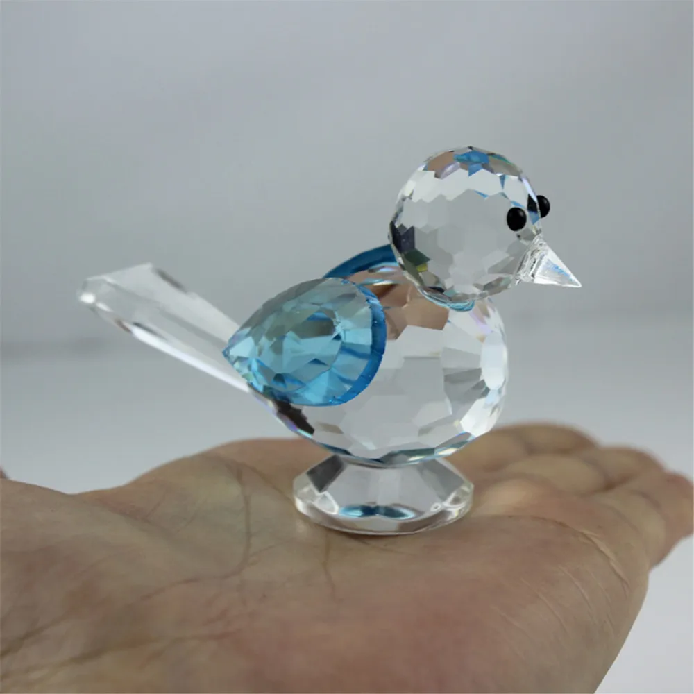 Crystal Glass Animal Pie Bird Statue Figurines Handmade Christmas Wedding Sale Home Decoration Art Crafts Ornaments