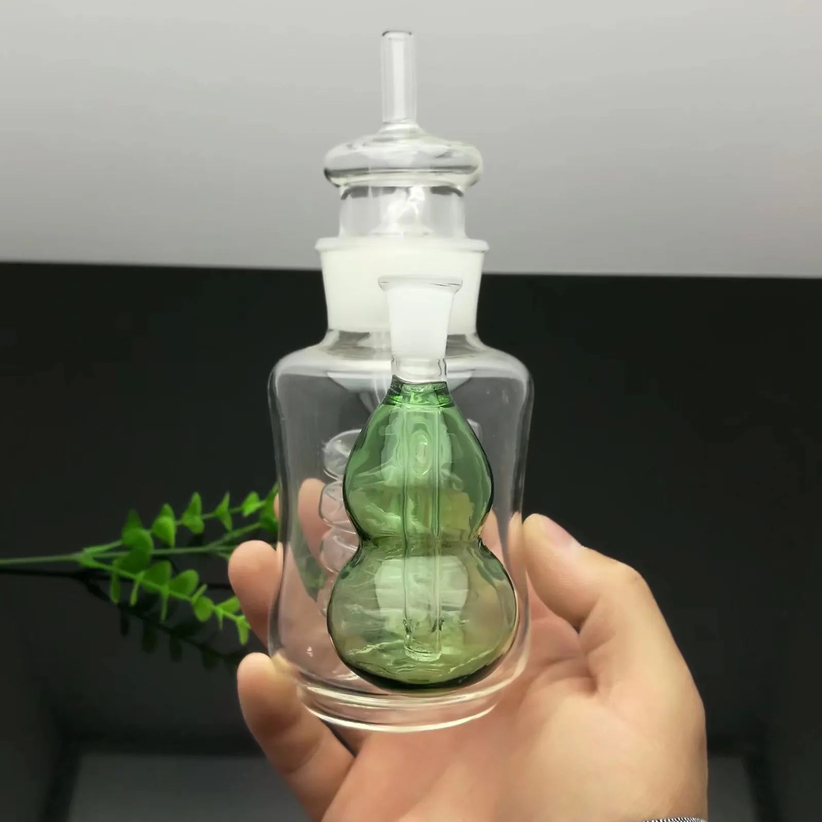 Glasande glasvattenrör med kalebass grossistglasbongar Oljebrännare glas Vattenrör oljeriggar röker gratis frakt