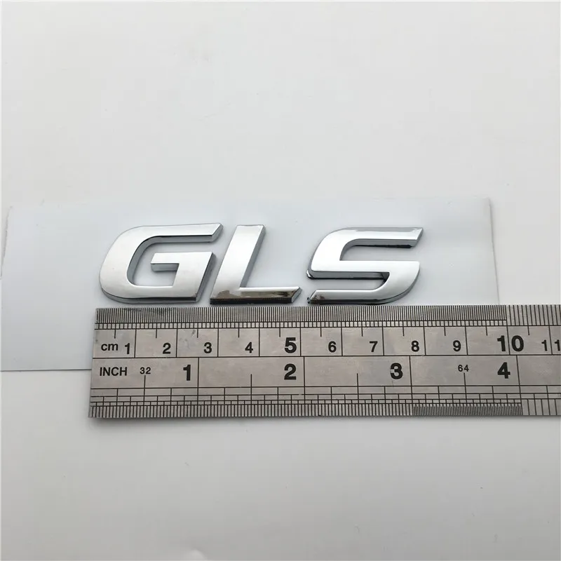 مخصصات 3D ABS Chrome GLS Car Emblems Sticker Real Tid Logo Logo Fit للعديد من MOLD3271079