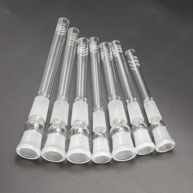 Diffuseur de tube de tige en verre pour narguilés 14mm à 18mm Mâle Femelle Joint vers le bas pour les conduites d'eau de bongs