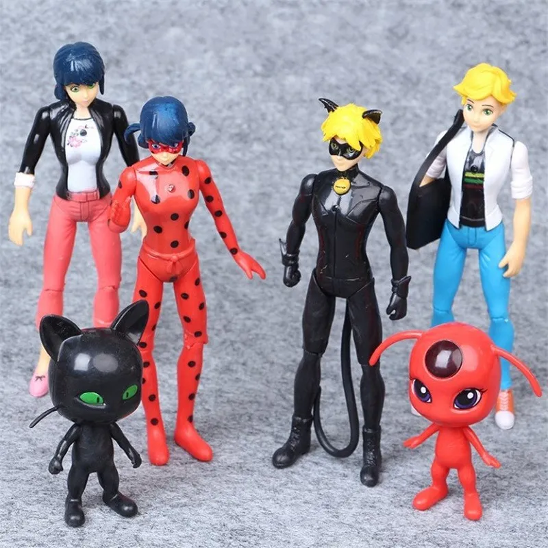 NEW MIRACULOUS Ladybug full figurine collectible set 2.5 miniature toy  dolls