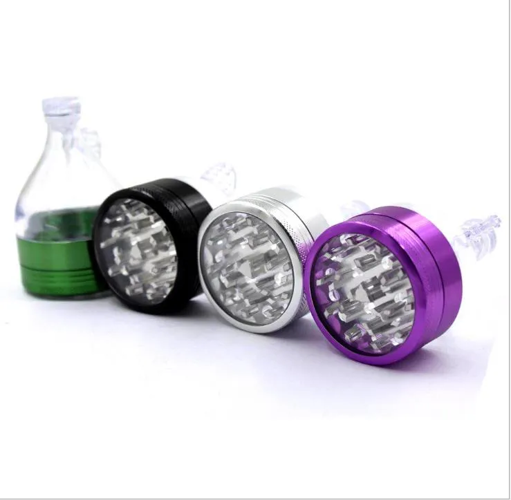 The Three Layer Diameter 55mm High 90mm Aluminum Alloy Smoke Grinder for The New Funnel Fume Grinder