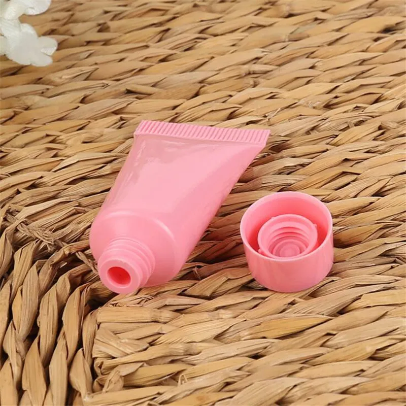 5ml 10ml Esvaziar plástico macio Amostra frasco Jar Caso Pot para o chuveiro Gel Shampoo de Limpeza Facial