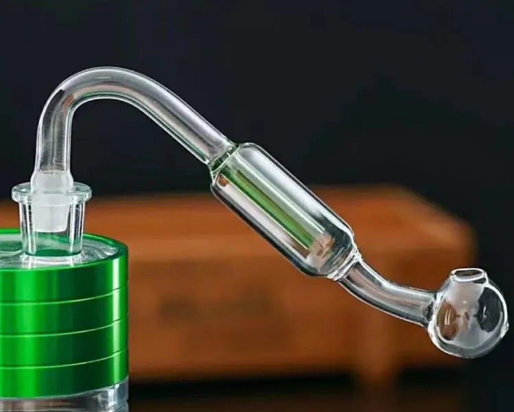 Double filter glass board Wholesale bongs Oil Burner Pipes Water Pipes Glass Pipe Oil Rigs Smoking, 