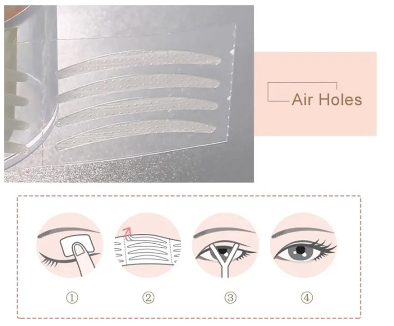 600 adet Makyaj Temizle Bej Göz Kapağı Şerit Büyük Göz Dekorasyon Görünmez Çift Kat Göz kapağı Gölge Sticker İnce Göz Kapak Bant
