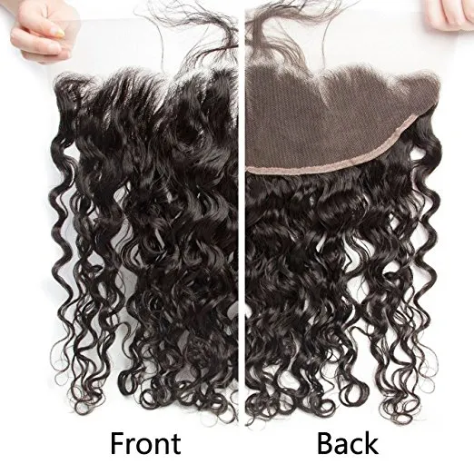 Brazilian Natural Wave 13x4 Ear To Ear Pre Plucked Lace Frontal Closure With Baby Hair Remy Human Hair Free Part