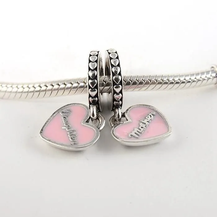 Mother and daughter Charms S925 sterling silver fits for style bracelet H8 792072EN403642823