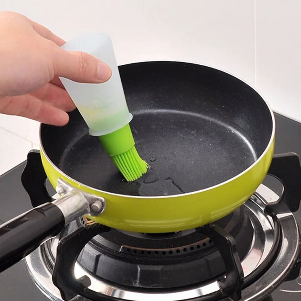 Spazzola bottiglie di olio barbecue in silicone Resistente al calore Spazzola olio di imbastitura pulizia del BBQ in silicone Spedizione gratuita utile e conveniente