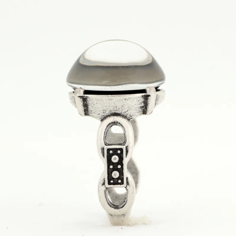 Mojo Factory Sale Antique Verzilverd Kleur Verandering Stemming Stone Ring voor Gift MJ-RS041