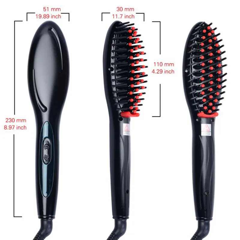 New Style Professional Electric Hair Straightener Comb Hair Brush Straightening Irons Hair Brush EU/ US/ UK/AU Plug