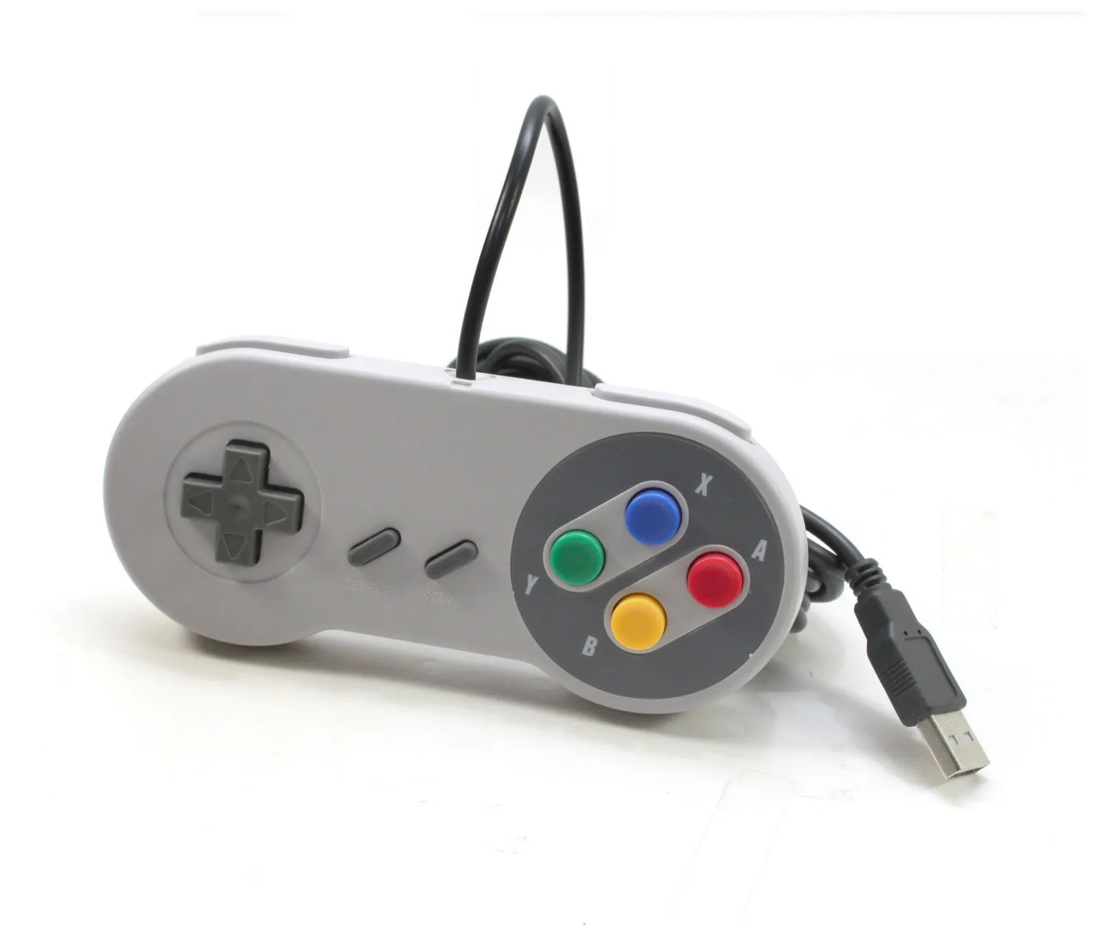 Snes Nes MacタブレットPC XV10 /ロットのためのSuper Nintendo SFのための古典的なUSB PCコントローラゲームパッドジョイパッドジョイスティックの交換