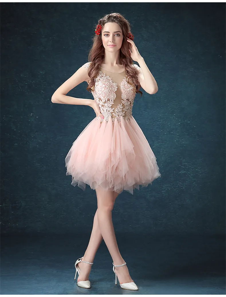 Lace Applique Summer Poncho Skirt Gray Cocktail Dress with Deep V-Back for School Dance and Prom