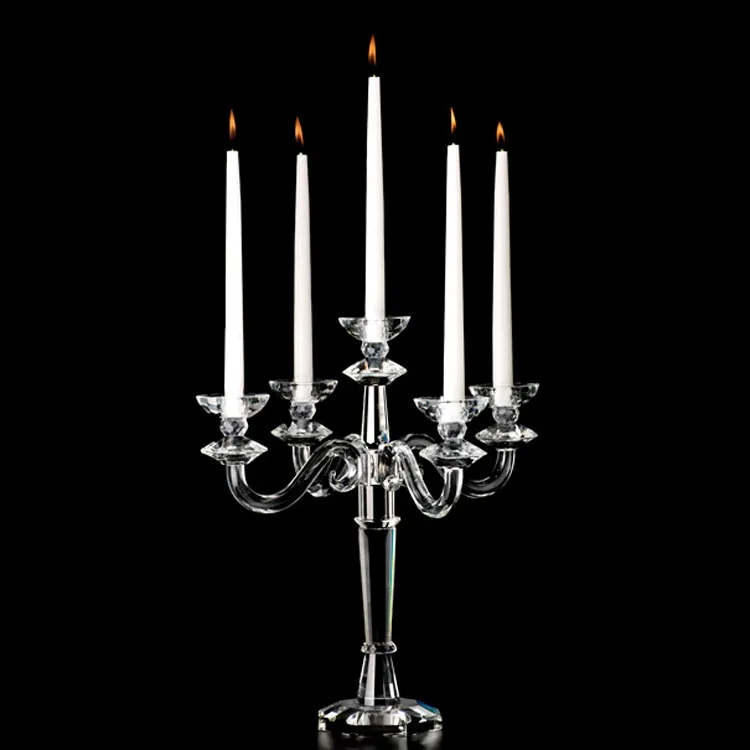 Moda 35cm Wysokość Crystal Candelabra do dekoracji ślubu i domu