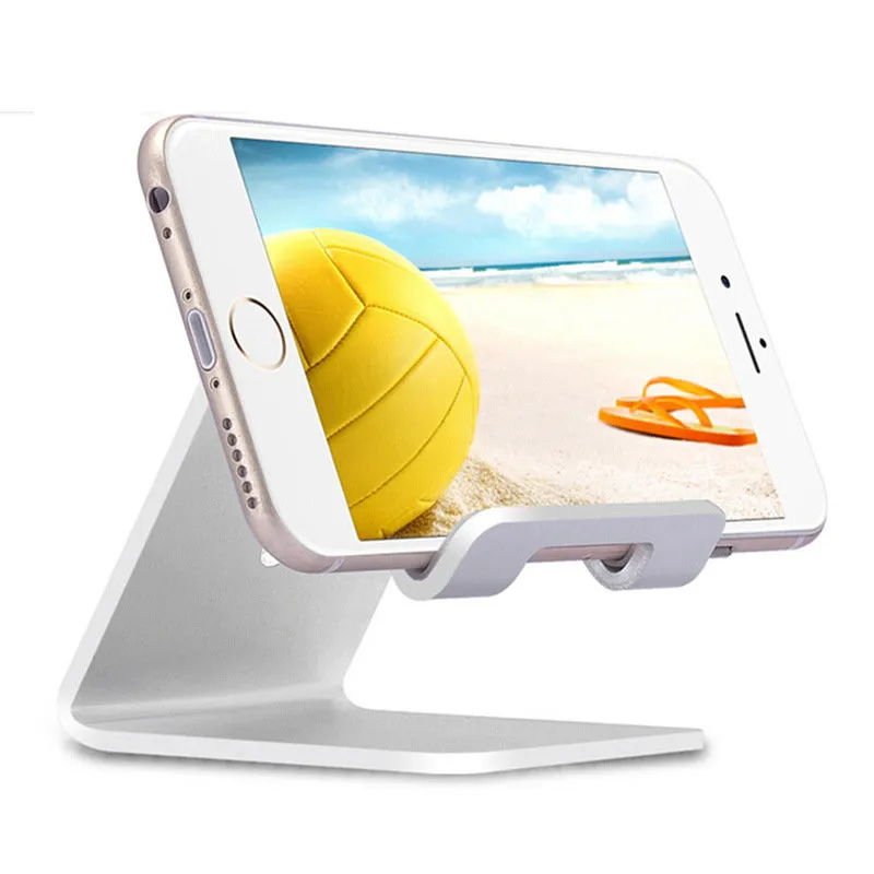 Universele aluminiumlegering Smart Phone Stand Bureau Houder Lading Stand Cradle Mount voor iPhone Metalen Tabletten Stand voor iPad-tablet