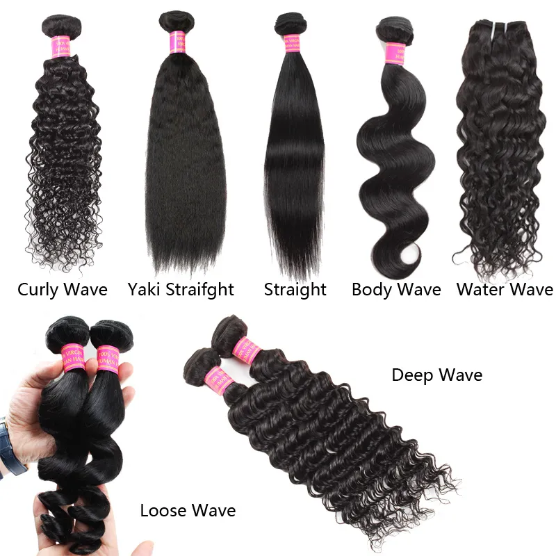 Pacotes Meetu Virgin Weave 8-28 Polegada Humana Brasileira 8a Onda Solta Yaki Liso Profundo Encaracolado Água Corporal Preço de Atacado