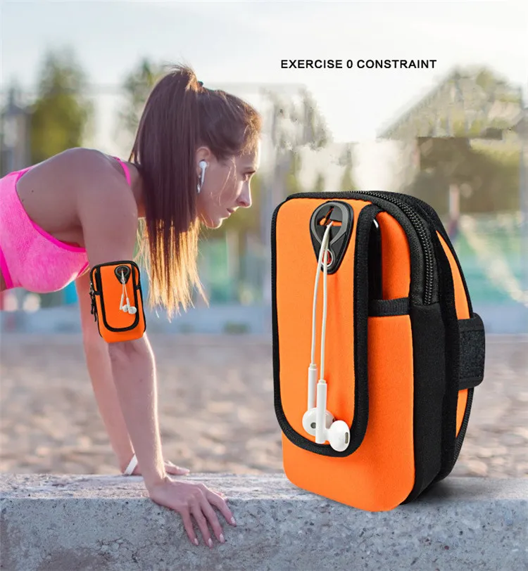 Bolsas de jogging de la bolsa de brazo universal del brazalete impermeable deportivo de la caja de la caja de la caja del entrenamiento del titular de los brazaletes de entrenamiento para el teléfono móvil Samsung Cell