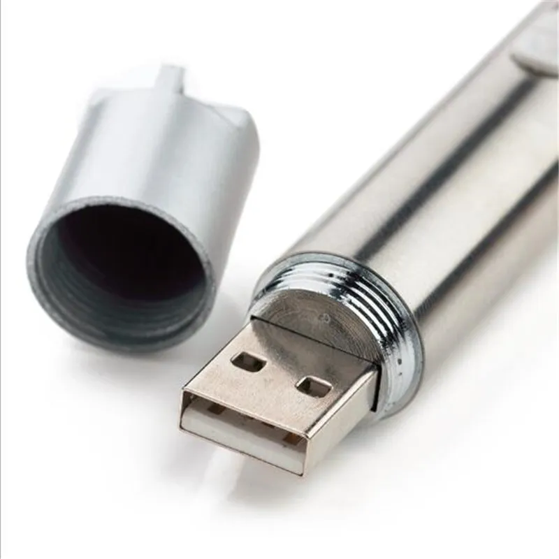 3 في 1 USB قابلة للشحن ليزر ليزر الأشعة فوق البنفسجية مصباح يدوي القلم الطبي كليب دافئ ضوء الشعلة الأبيض