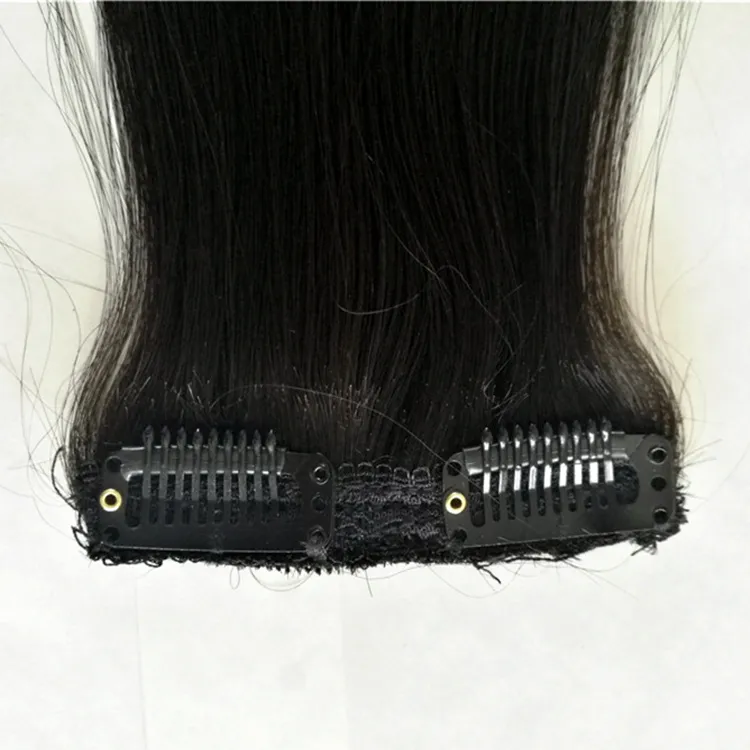 Brazylijski Virgin Hair Silky Prosto Clip w Ludzkich Zestawach Włosów Naturalny Kolor można barwić 80g 100g DHL UPS