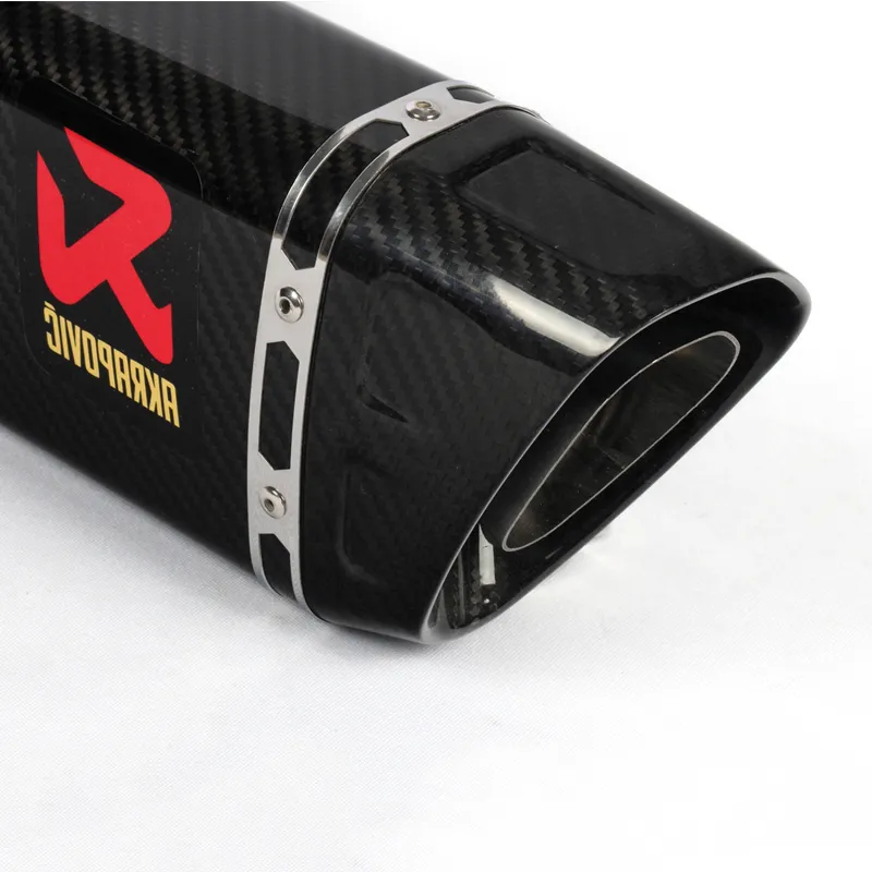 38mm 51mm Motorcycle Carbon Fiber Exhaust Pipe Without Removable DB Killer System For R6 R1 CBR500 S1000RR Z750