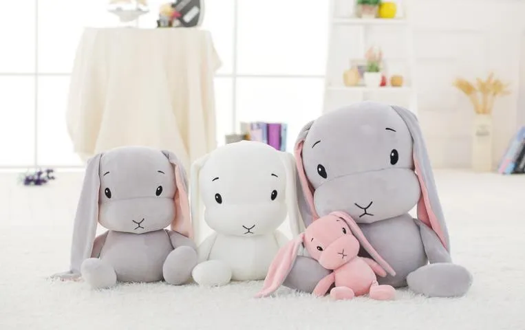 Mignon lapin chanceux poupées jouets en peluche doux peluche lapin bébé enfants cadeau 25 cm 50 cm 70 cm rose blanc gris