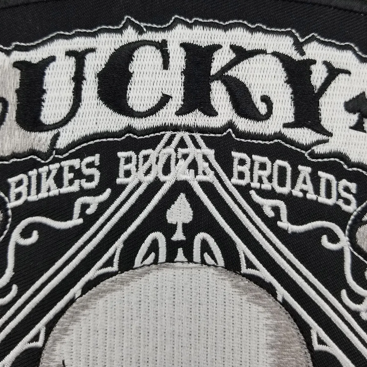 Gros personnalisé 10.5 pouces énormes patchs de motard de broderie pour veste dos MC Surport PUNK LUCKY 7