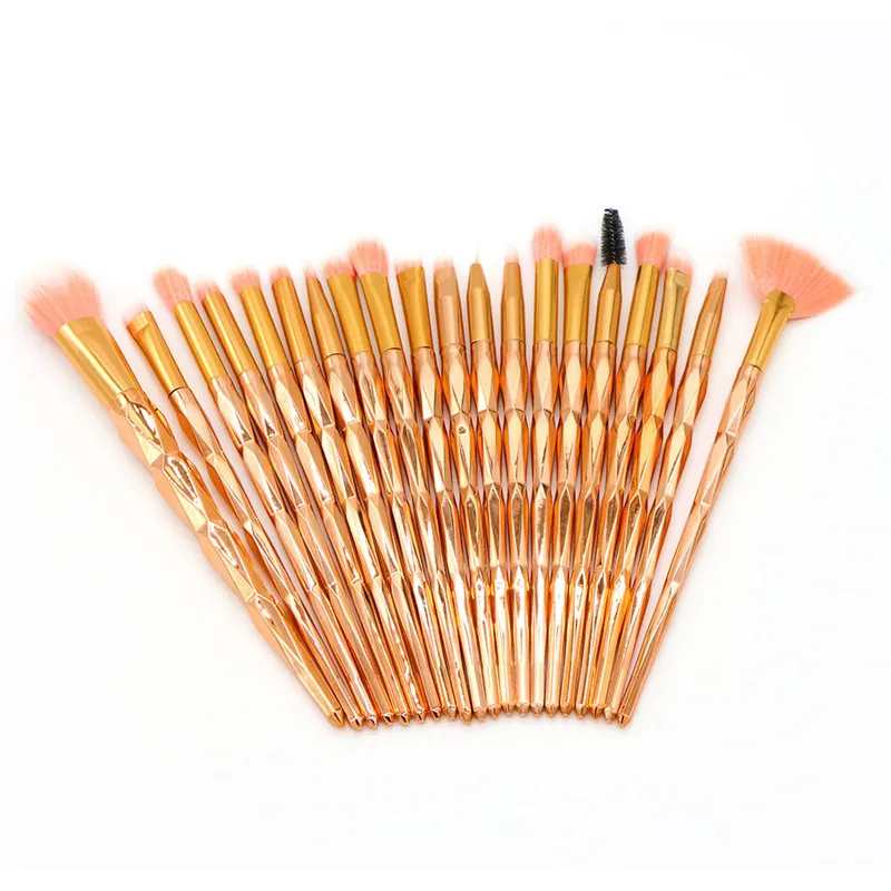 Eyes Makeup Brushes Set Rainbow Diamond makeup brush for Eyeshadow Eyebrow Eyeliner brush fan shape foundation powder brush