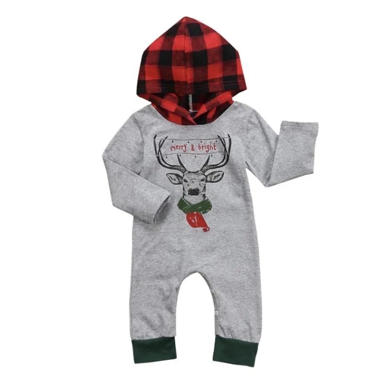 Kleinkind Baby Junge Mädchen Mit Kapuze Strampler Overall Langarm Niedlichen Hirsch Warme Strampler Neugeborene Baby Kleidung