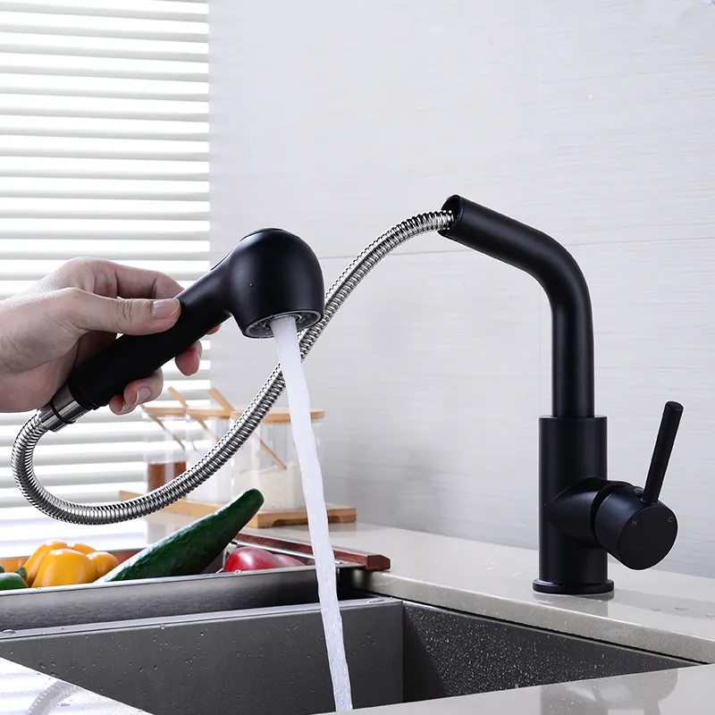 copper brass put out shower black color kitchen faucets water tap single hand hot and cold wash basin mixer water tap BL989