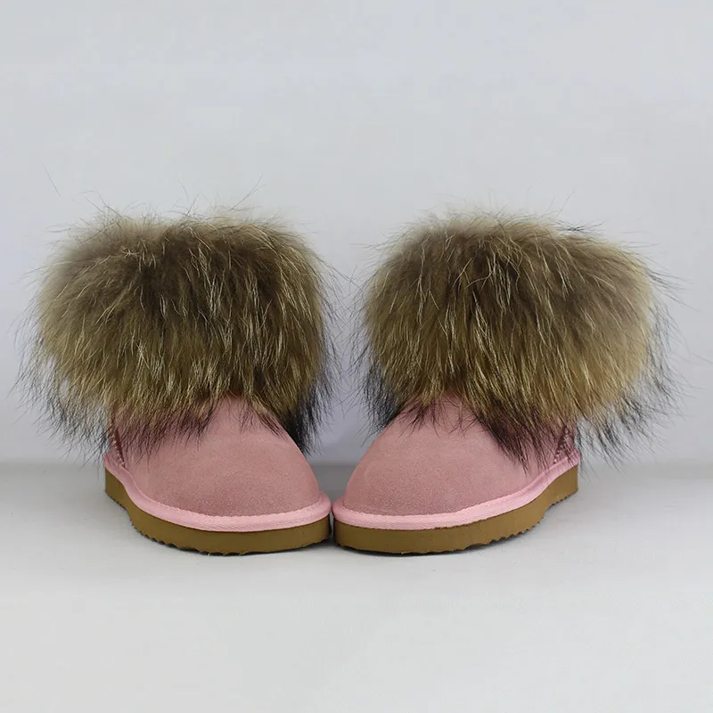 Ugg fox fur shop mini boots 5854