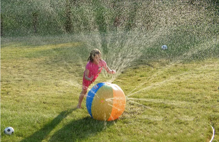 Inflatable Beach Water Ball Bath Toy Outdoor Sprinkler Summer Inflatable Water Spray Balloon Outdoors Play In The Water Beach Ball
