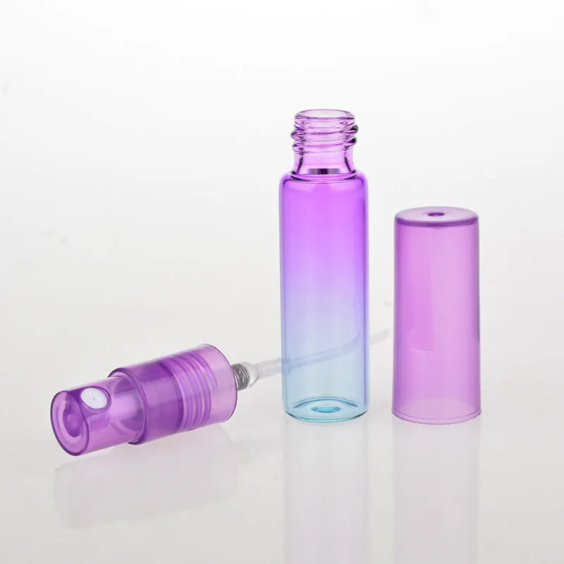 Gradient Color 5ml PET Pump Sprayer Bottles Perfume Liquid Dispenser Spray Bottle for Travel 