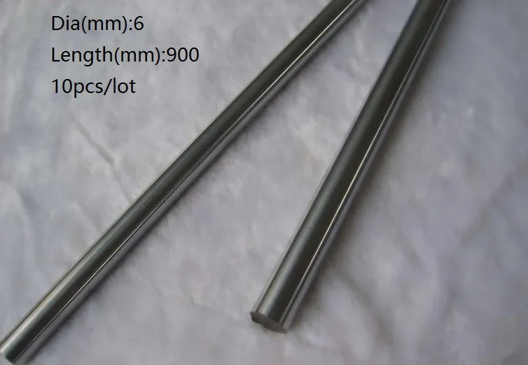 6mm Dia 900mm Long Hardened Chromed Steel Linear Shaft Rod for 3D ...
