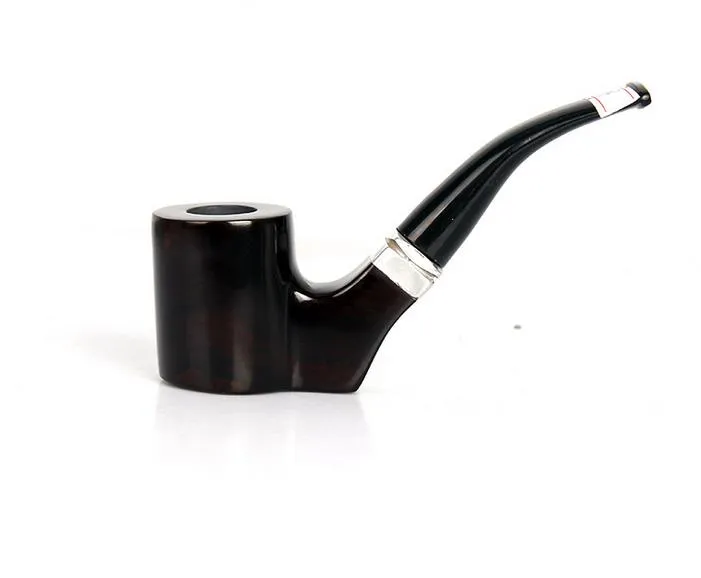 Ebony Pipe Ebony Handgjorda Pipe Solid Trä Rörfilter Rökning Tillbehör Partihandel