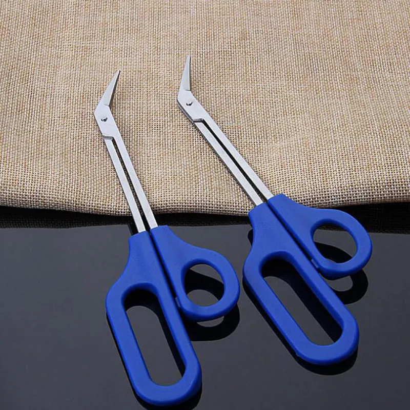 20cm Long Reach Easy Grip Toe Nail Toenail Scissor Trimmer för funktionshindrade Cutter Clipper Pedicure Trim Tool QW7347