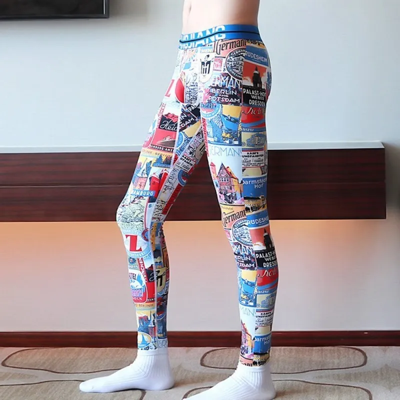 WANGJIANG Sexy Pouch Long Johns Men Thermal Underwear Pants Cotton