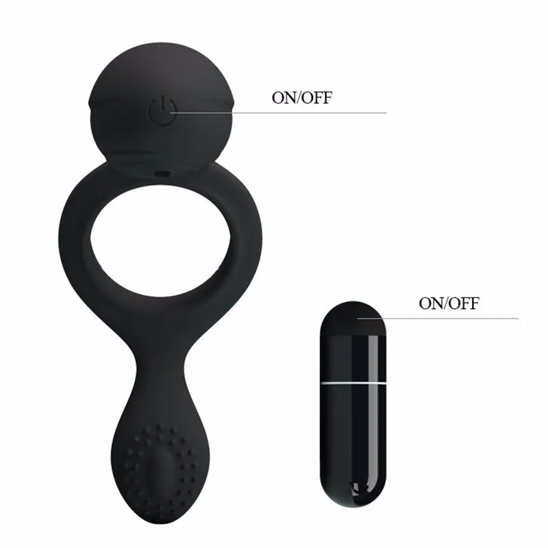 Sekproducten Men039S Siliconen Vibrating Cock Ring Time Dast Penis Ring met Clitoral Vibrator Sex Toy voor paar259V4695027