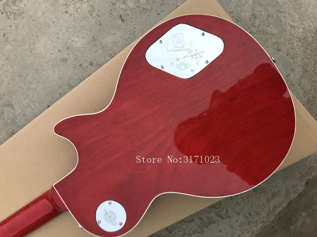 Cherry Burst ACE 3 captadores canhotos guitarra elétrica corpo de mogno OEM China Guitars1848040
