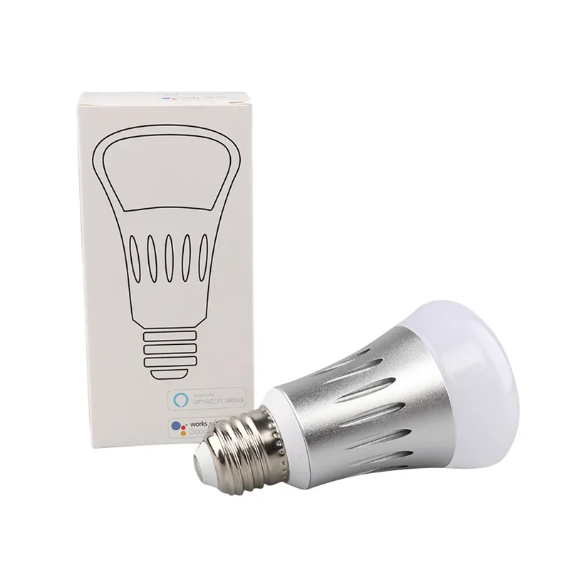 Nouveau E27 7W WiFi LED Ampoule Gradateur Éclairage intelligent Changement de couleur Dimmable Wifi Télécommande Ampoule Fonctionne avec Alexa5304480