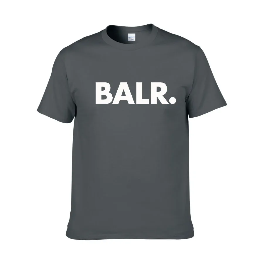 2018 Nya sommarmärke Balr-kläder o-hals ungdomsmän t-shirt trycker hiphop t-shirt 100% bomullsmode män t-sh 982